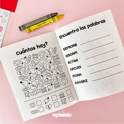 Regalos 14 de febrero activity book